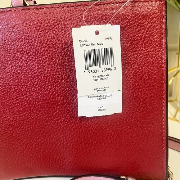 COACH C6994 Mini Pepper Crossbody Bag In 1941 Red Multi - Picture 7 of 8